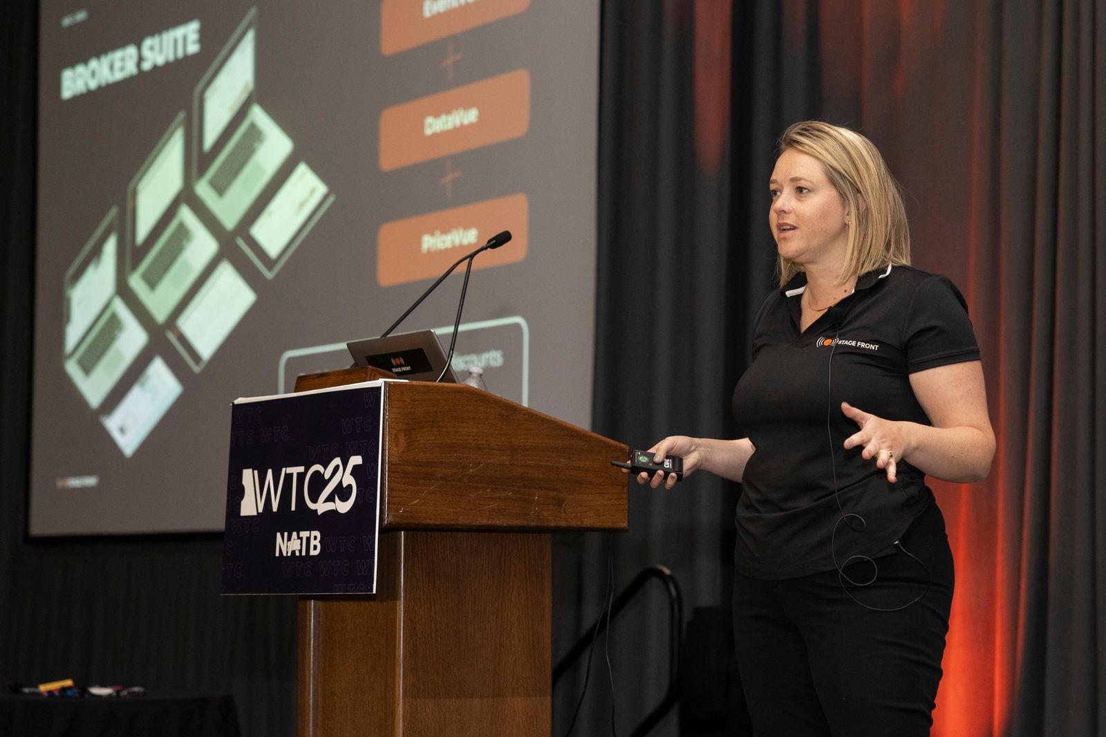 On stage at WTC